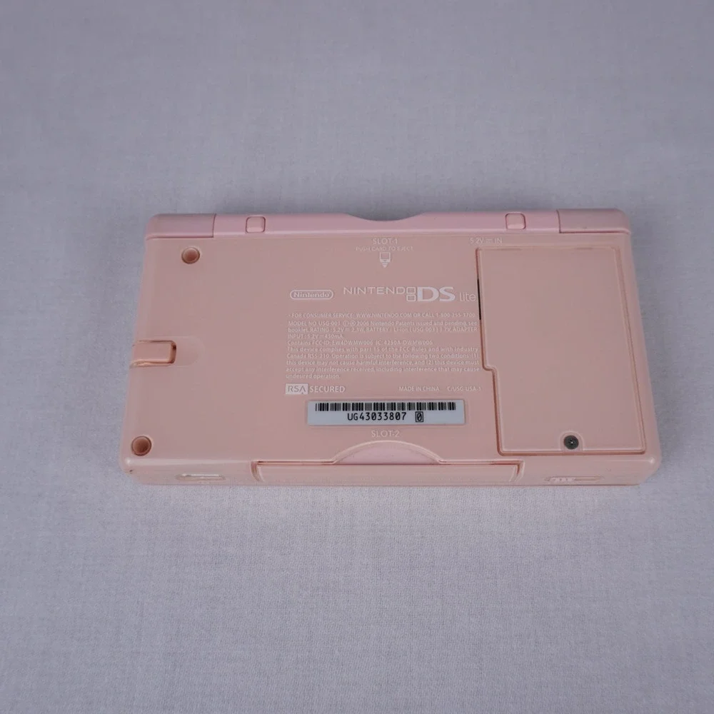 Nintendo DS Lite + Charger | Pink | Tested Working | Free Shipping | USG-001